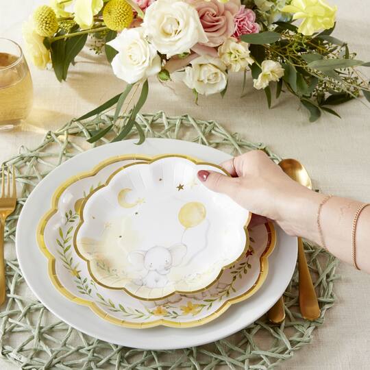 Kate Aspen® 7'' Elephant Baby Shower Premium Paper Plates, 16ct.
